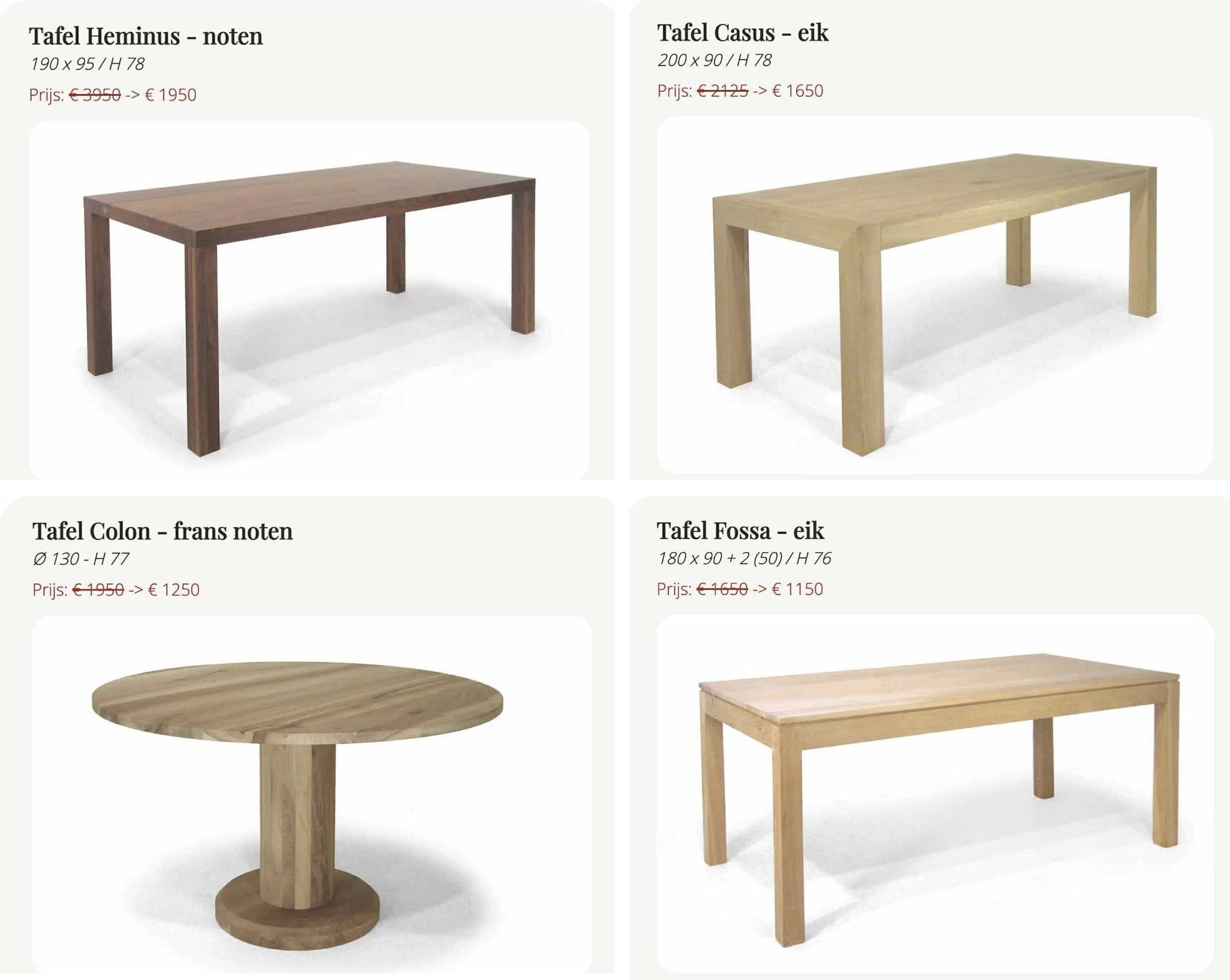 Meubelen met promoprijzen